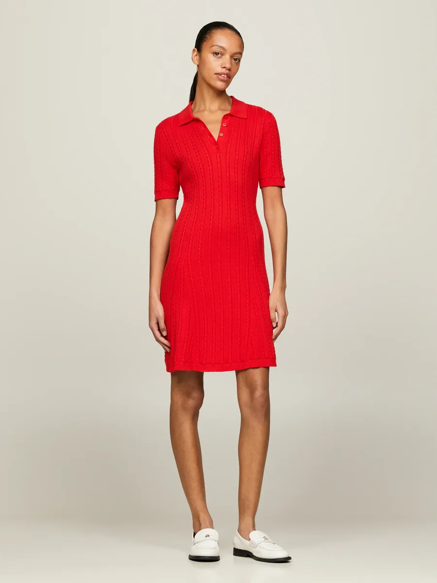 Платье-поло Tommy Hilfiger "CABLE F&F POLO SS SWT DRESS", с мини-косами, красный
Платье-поло Tommy Hilfiger "CABLE F&F POLO SS SWT DRESS", с мини-косами, красный