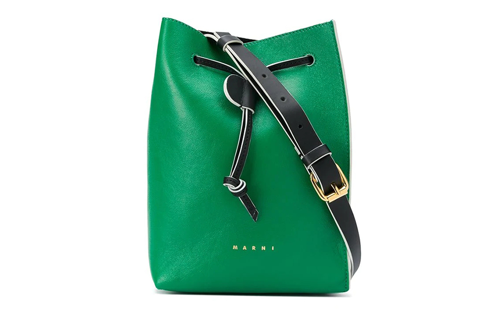 Кожаная ведерка из коровьей кожи, зеленая женская сумка через плечо MARNI
Кожаная ведерка из коровьей кожи, зеленая женская сумка через плечо MARNI