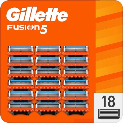 Бритвенные лезвия Fusion 5, 18 сменных лезвий для мужских бритв с 5 лезвиями, Gillette
Бритвенные лезвия Fusion 5, 18 сменных лезвий для мужских бритв с 5 лезвиями, Gillette