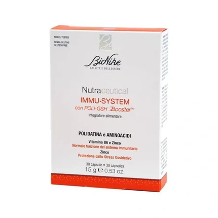 Nutraceutical Immu-System 30 Capsule - Пищевая добавка для поддержки иммунитета Bionike
Nutraceutical Immu-System 30 Capsule - Пищевая добавка для поддержки иммунитета Bionike