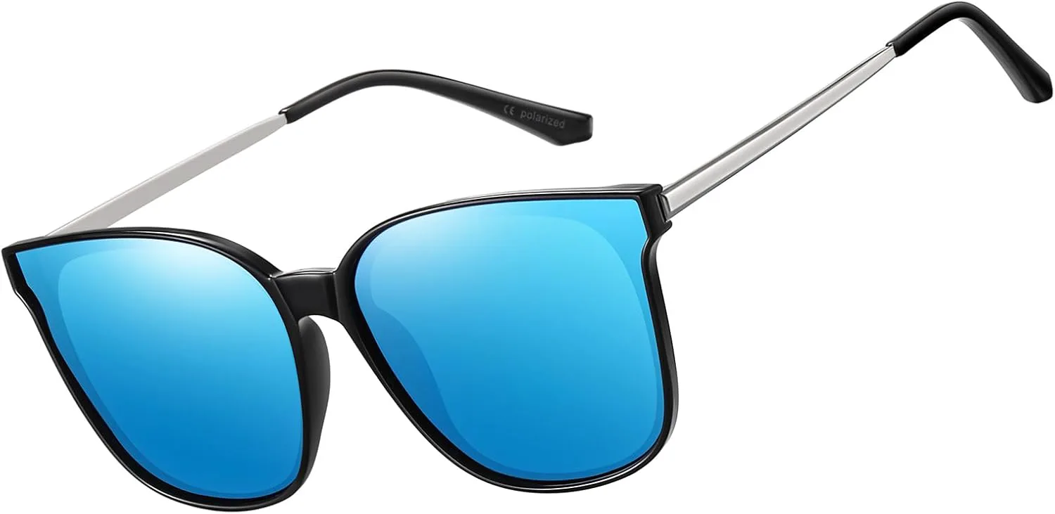 Женские поляризованные солнцезащитные очки HAOLOTA с защитой от УФ-излучения, увеличенного размера «кошачий глаз», легкие и модные, A03 Black Frame Blue Lens
Женские поляризованные солнцезащитные очки HAOLOTA с защитой от УФ-излучения, увеличенного размера «кошачий глаз», легкие и модные, A03 Black Frame Blue Lens