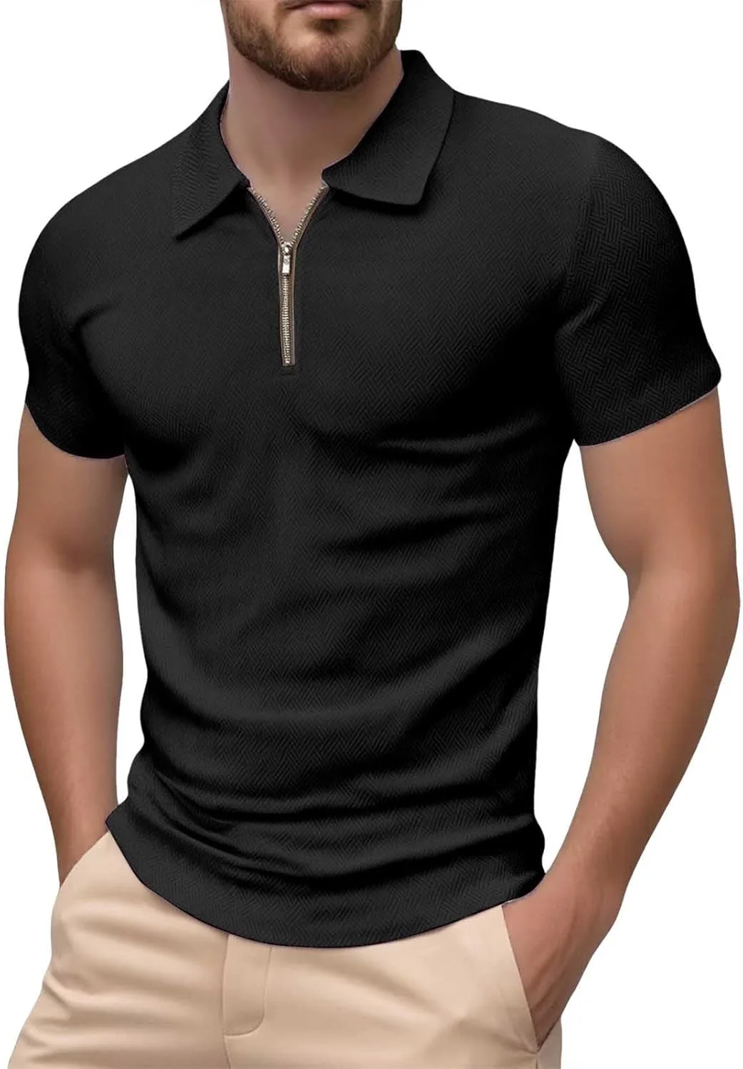 Мужская модная повседневная свободная рубашка-поло с молнией
Мужская модная повседневная свободная рубашка-поло с молнией