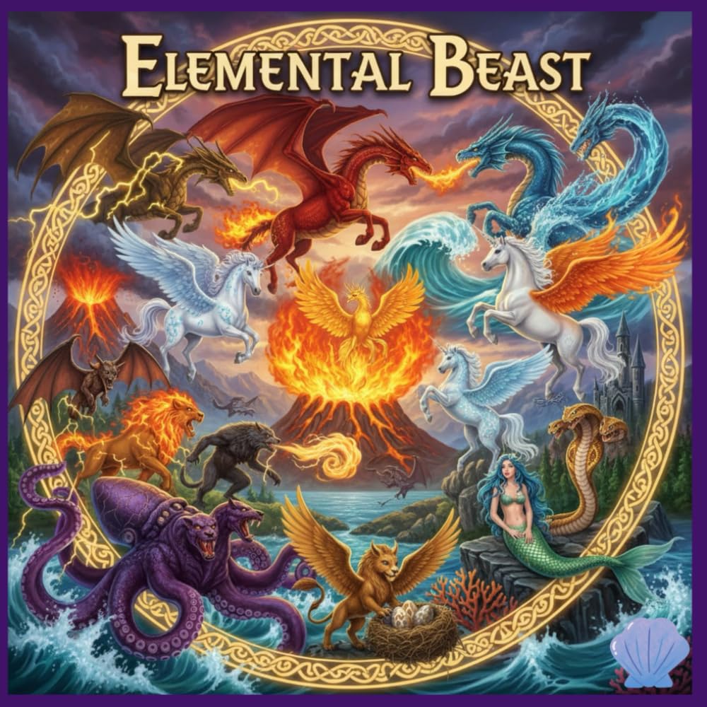 Elemental Beast: Elemental Beast coloring book for pre-teens and adults with mystical creatures with elements (Independently published)
Elemental Beast: Elemental Beast coloring book for pre-teens and adults with mystical creatures with elements (Independently published)