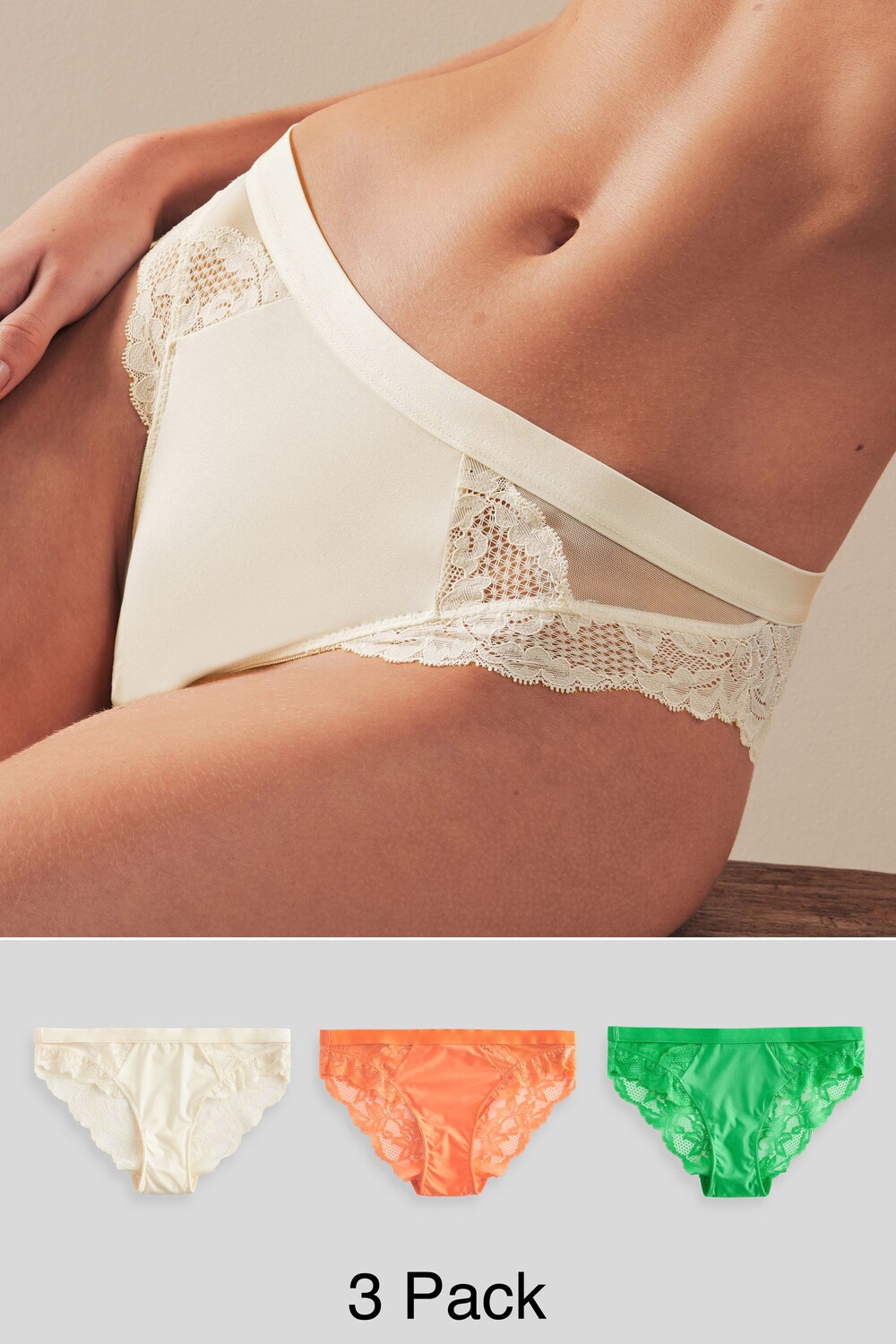 3 пары кружевных трусиков Next, зеленый
3 пары кружевных трусиков Next, зеленый