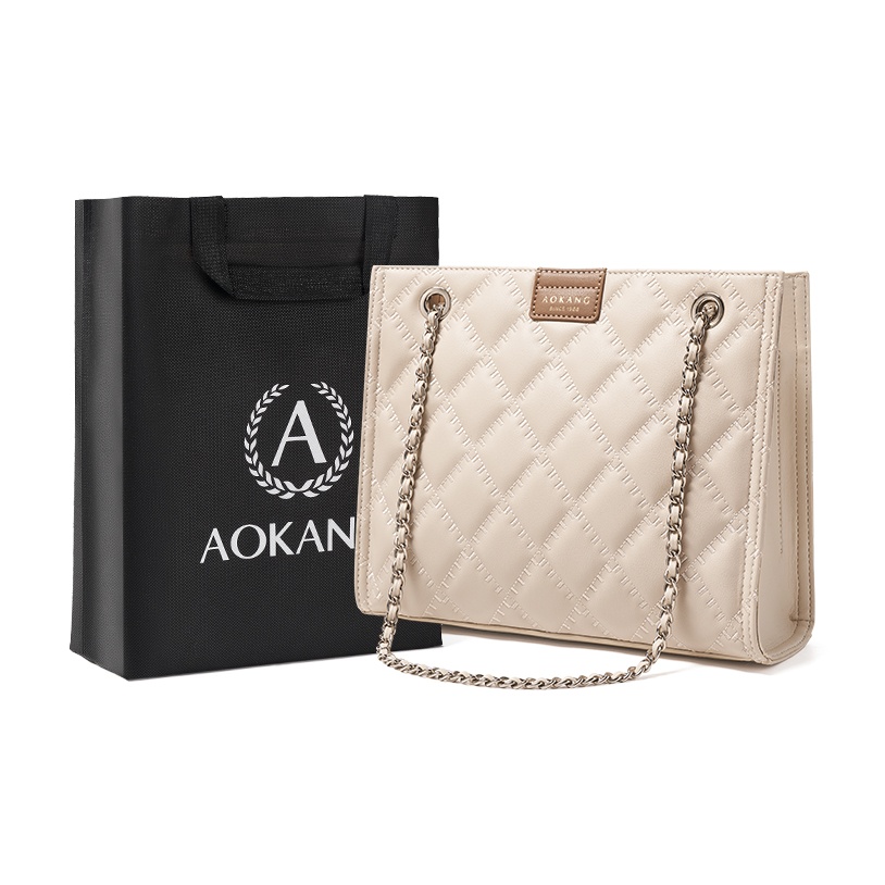 AOKANG Сумка-кроссбод из телячьей кожи с цепочкой и алмазным узором, Ecru
AOKANG Сумка-кроссбод из телячьей кожи с цепочкой и алмазным узором, Ecru