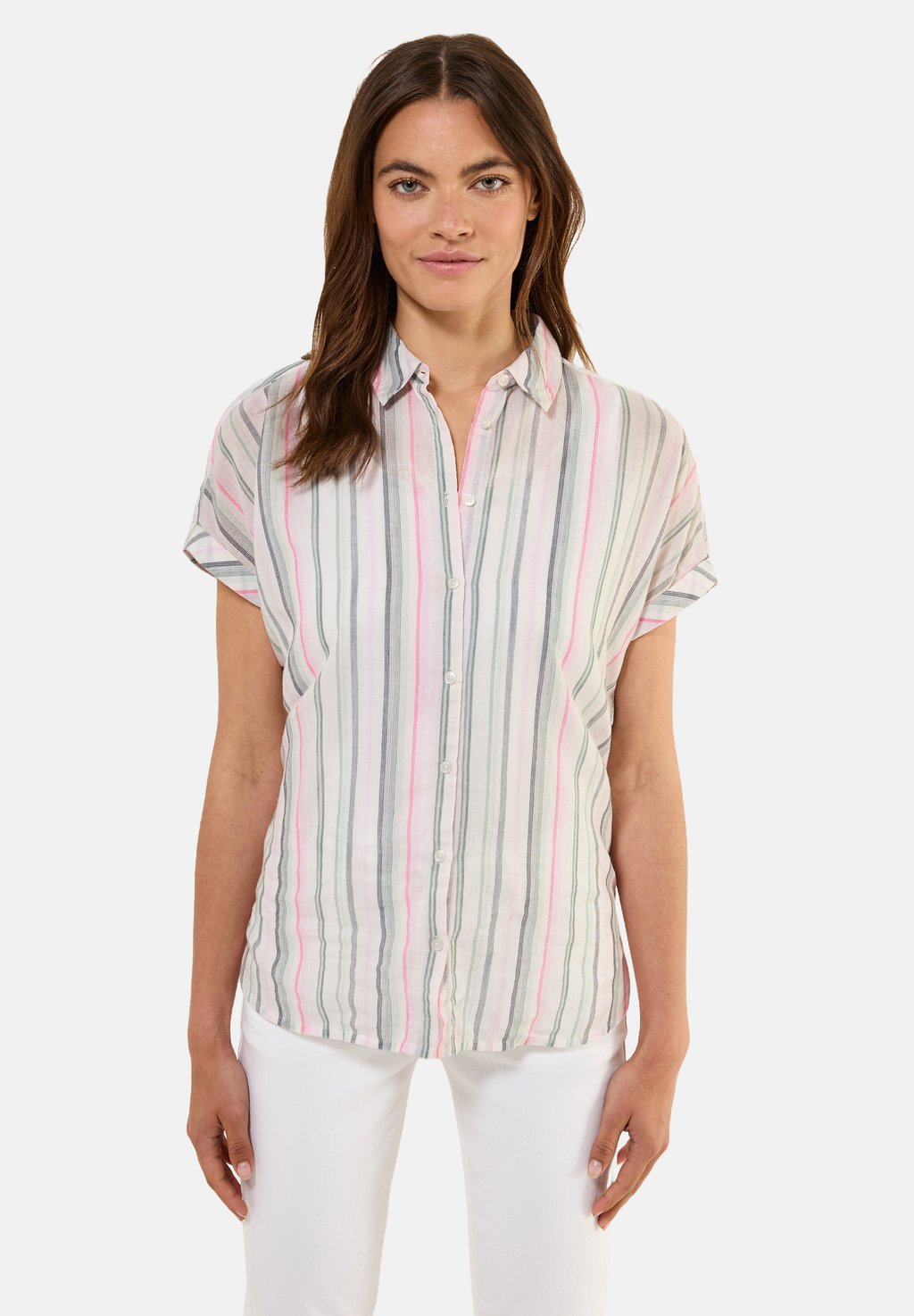 Блузка на пуговицах GESTREIFTE KURZARM Cecil, кремовый
Блузка на пуговицах GESTREIFTE KURZARM Cecil, кремовый