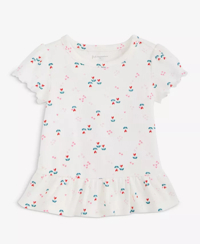 Детская футболка с коротким рукавом и принтом в виде сердечек и тюльпанов First Impressions
Детская футболка с коротким рукавом и принтом в виде сердечек и тюльпанов First Impressions