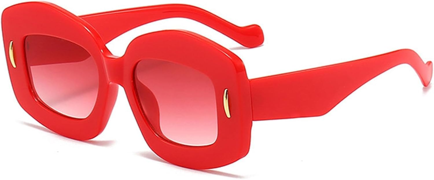 Модные женские солнцезащитные очки Jelly Color с градиентными линзами и защитой от УФ-излучения UV400, винтажные мужские солнцезащитные очки с заклепками VVTWSSW, Red Red Gradient
Модные женские солнцезащитные очки Jelly Color с градиентными линзами и защитой от УФ-излучения UV400, винтажные мужские солнцезащитные очки с заклепками VVTWSSW, Red Red Gradient