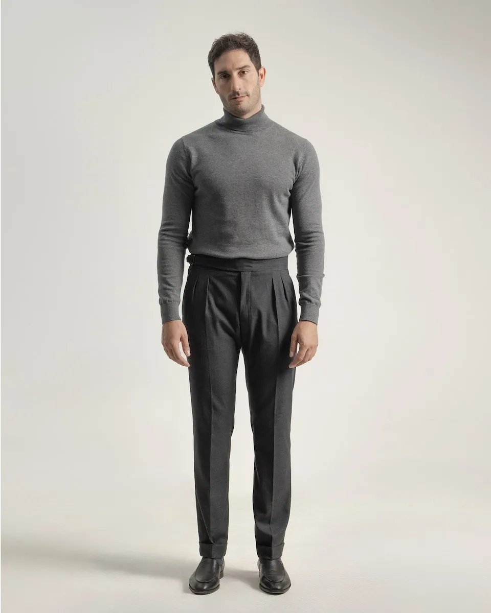 Мужские брюки гуркха узкого кроя темно-серого цвета PuroEgo
Мужские брюки гуркха узкого кроя темно-серого цвета PuroEgo