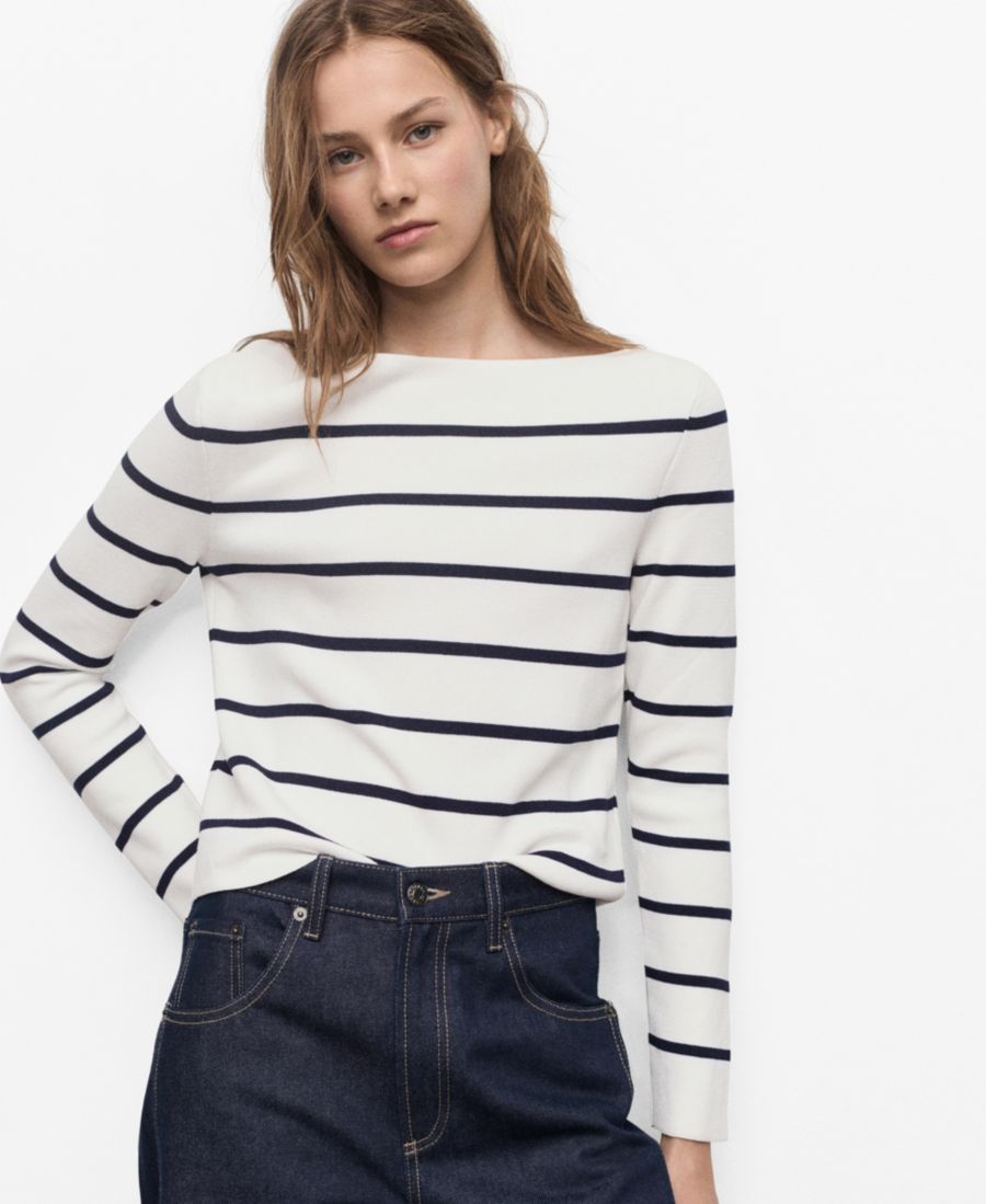 Женский свитер тонкой вязки с вырезом-лодочкой MANGO, Ecru
Женский свитер тонкой вязки с вырезом-лодочкой MANGO, Ecru