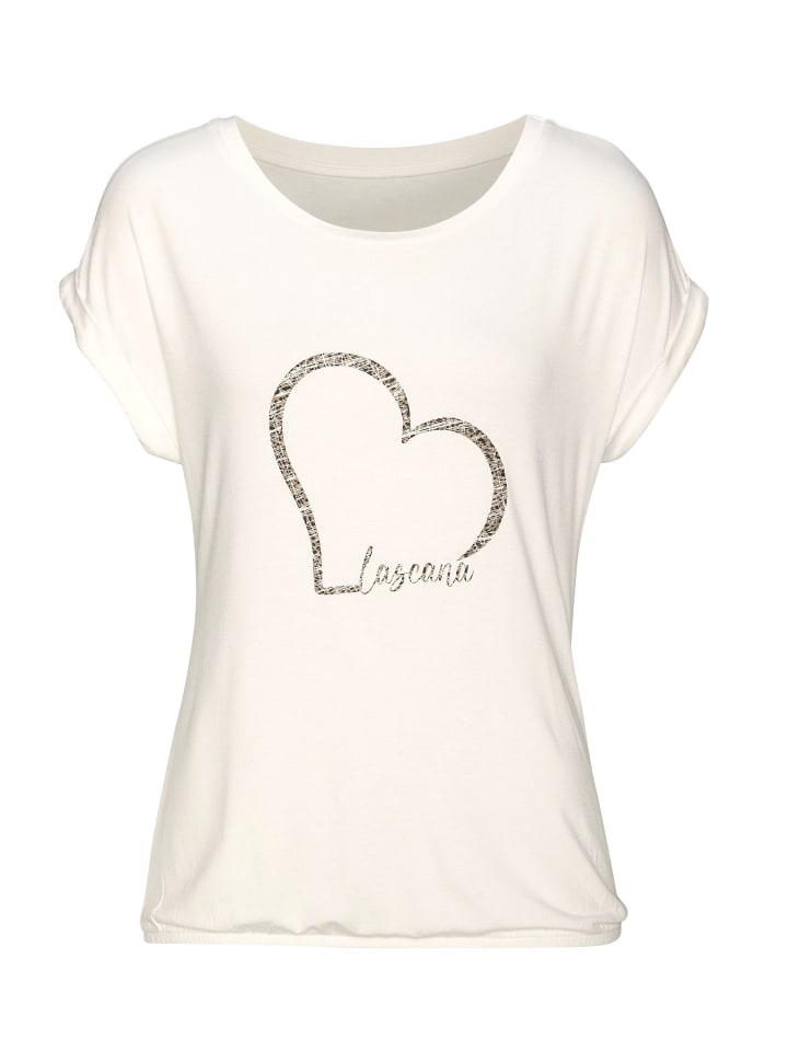 Рубашка с короткими рукавами кремового цвета LASCANA
Рубашка с короткими рукавами кремового цвета LASCANA