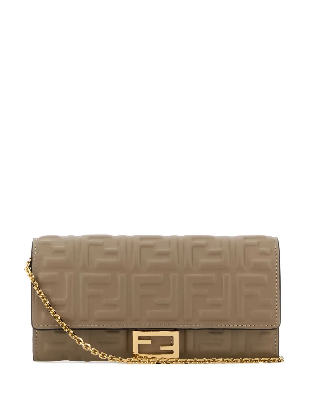 Сумка на плечо из кожи с тиснением и цепочкой в форме багета Fendi, бежевый
Сумка на плечо из кожи с тиснением и цепочкой в форме багета Fendi, бежевый