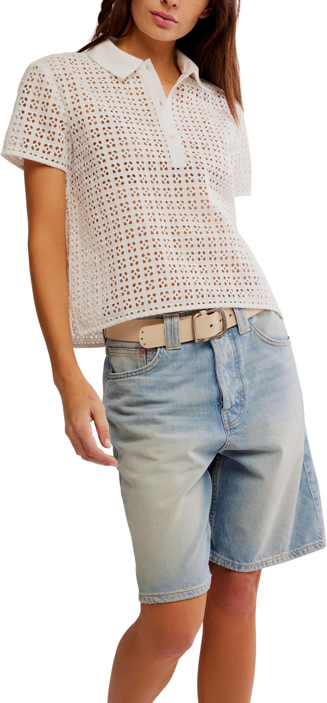 Топ Free People Anna Eyelet Top, Clean Ivory
Топ Free People Anna Eyelet Top, Clean Ivory
