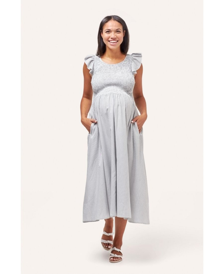 Платье для беременных Harper с присборенной юбкой NOM Maternity, Microstriped
Платье для беременных Harper с присборенной юбкой NOM Maternity, Microstriped