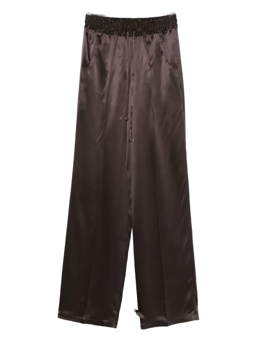 Прямые шелковые брюки на завязках Kiton, коричневый
Прямые шелковые брюки на завязках Kiton, коричневый