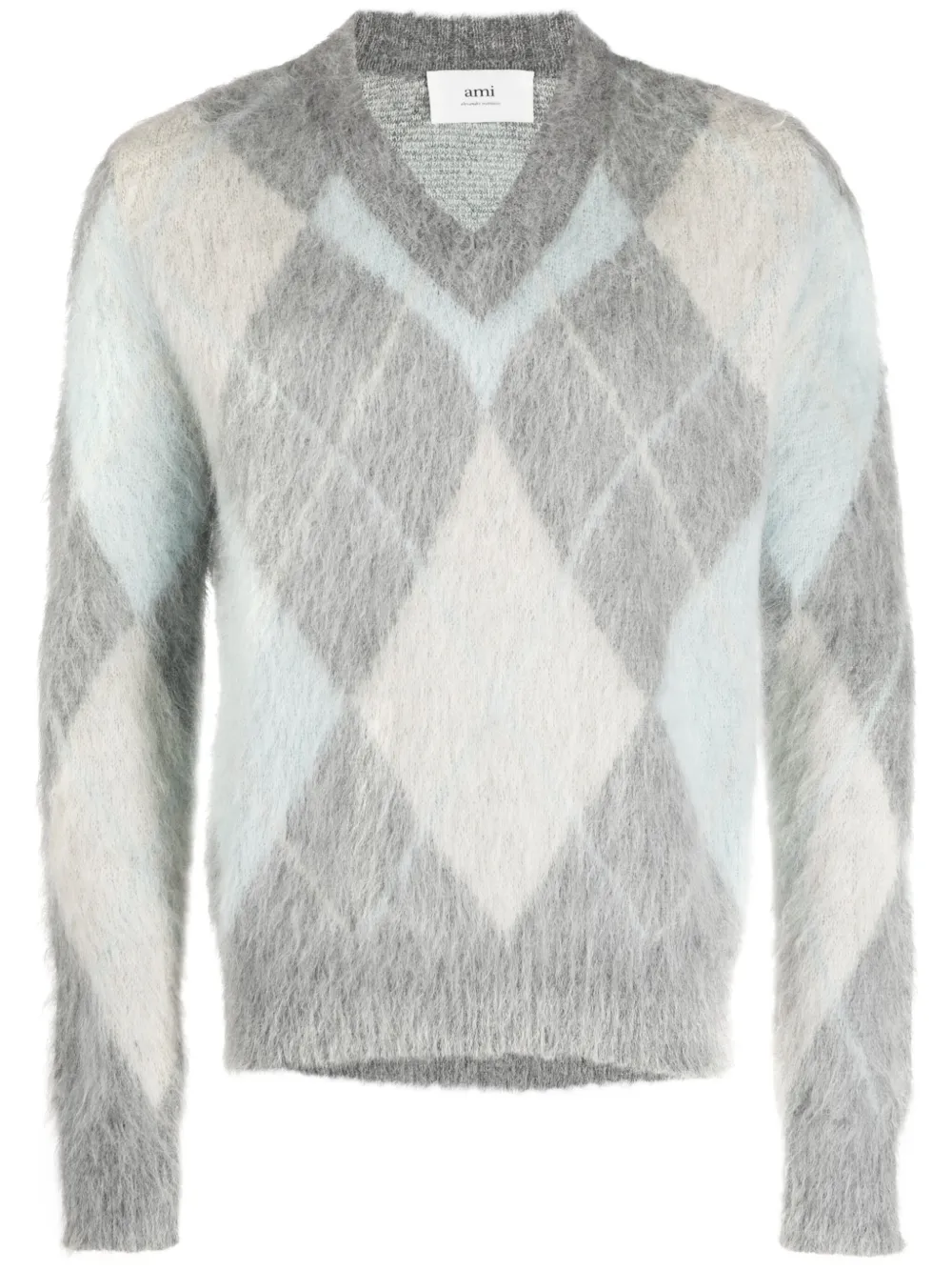 Толстовка с узором аргайл AMI Paris, серый
Толстовка с узором аргайл AMI Paris, серый