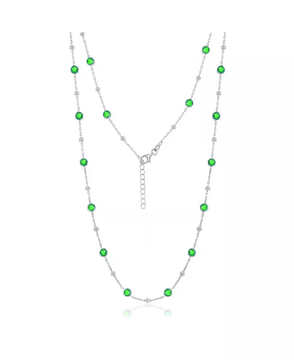 Ожерелье из стерлингового серебра с фианитами и бусинами (белого, зеленого, синего или красного цвета) Simona, emerald
Ожерелье из стерлингового серебра с фианитами и бусинами (белого, зеленого, синего или красного цвета) Simona, emerald