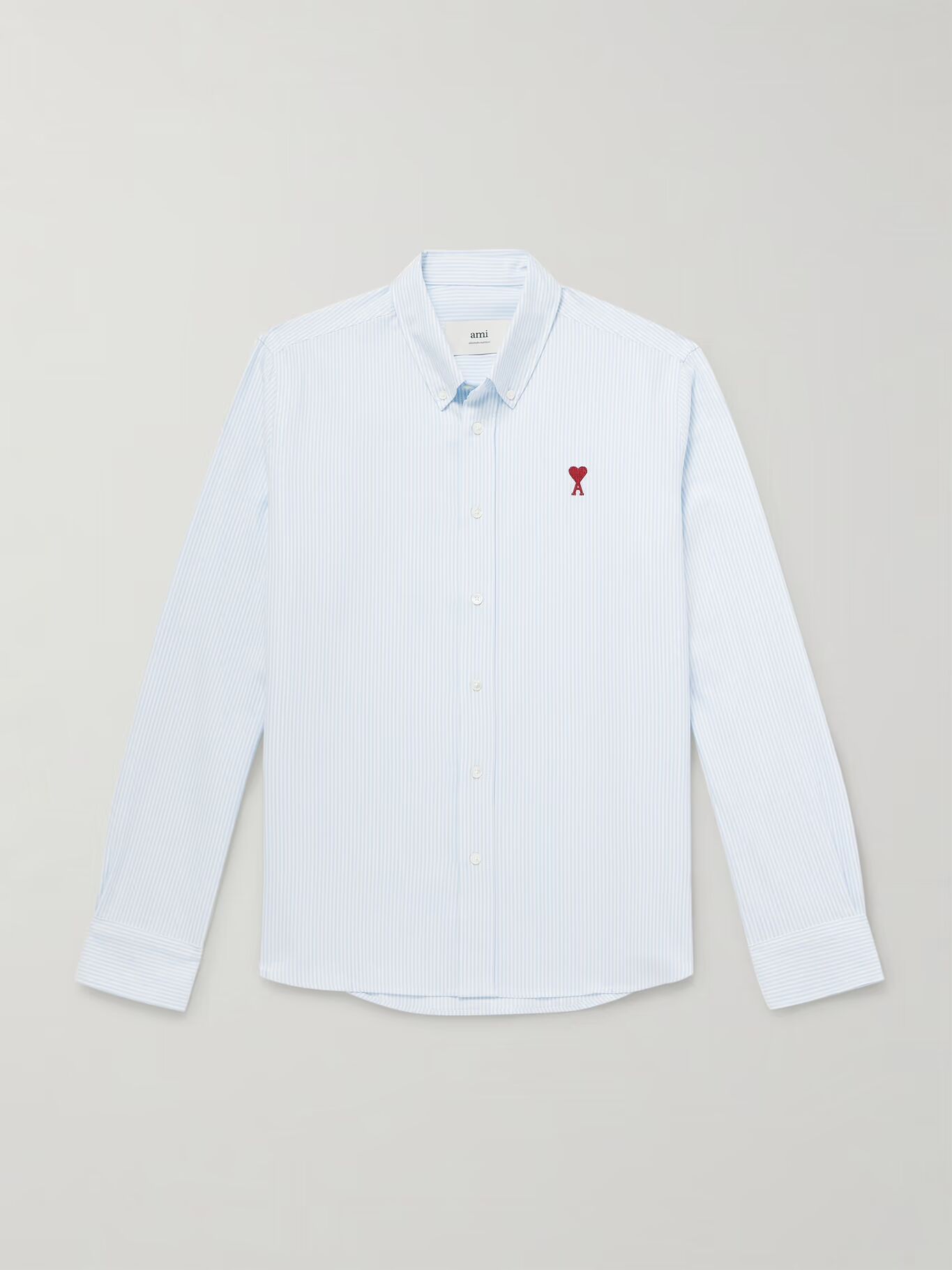 Рубашка из хлопка Оксфорд с вышитым логотипом и застежкой на пуговицы ADC в полоску AMI PARIS, синий
Рубашка из хлопка Оксфорд с вышитым логотипом и застежкой на пуговицы ADC в полоску AMI PARIS, синий