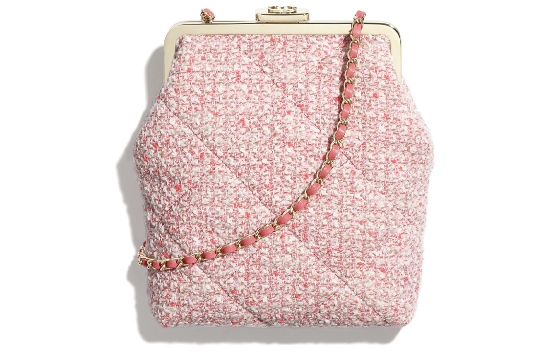 CHANEL Сумка через плечо Tweed And Gold Metal, женская, светло-розовая
CHANEL Сумка через плечо Tweed And Gold Metal, женская, светло-розовая