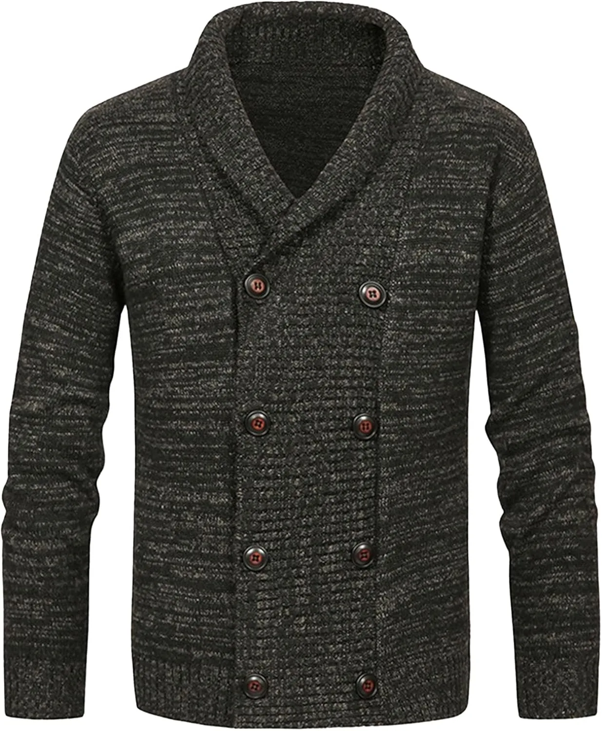 Мужской кардиган с воротником шаль и длинными рукавами
Мужской кардиган с воротником шаль и длинными рукавами