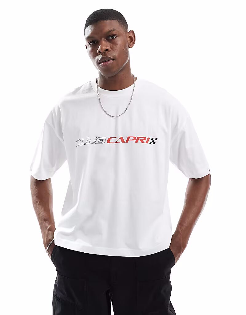 Футболка свободного кроя ASOS DESIGN белого цвета с графическим принтом названия города
Футболка свободного кроя ASOS DESIGN белого цвета с графическим принтом названия города