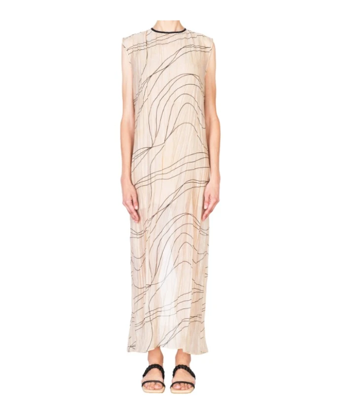 Длинное платье с поясом и подплечниками Alysi, бежевый
Длинное платье с поясом и подплечниками Alysi, бежевый