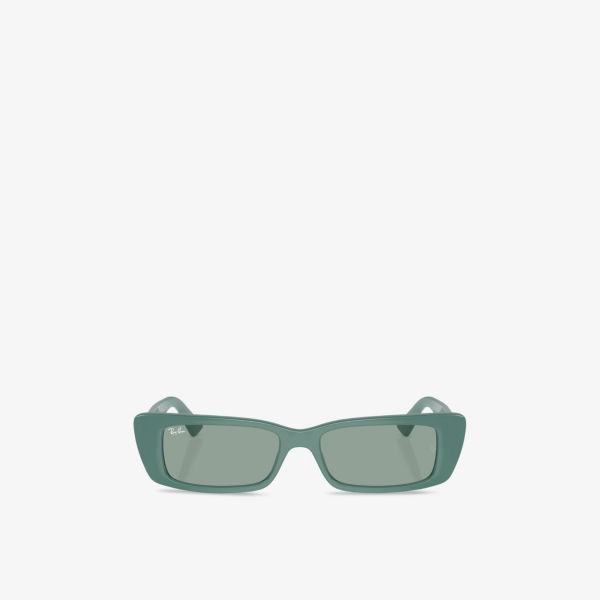 Солнцезащитные очки Ray-Ban с прямоугольной оправой и литыми линзами, зеленый 
Солнцезащитные очки Ray-Ban с прямоугольной оправой и литыми линзами, зеленый
