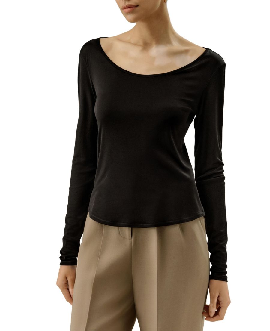 Женская облегающая блузка из чистого шелка с вырезом-лодочкой LILYSILK, Black
Женская облегающая блузка из чистого шелка с вырезом-лодочкой LILYSILK, Black