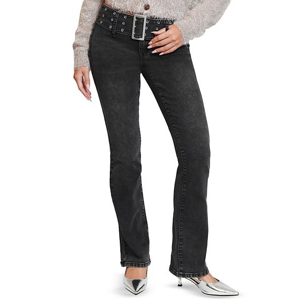 Джинсы bootcut с ремнем на люверсах Madden Girl
Джинсы bootcut с ремнем на люверсах Madden Girl