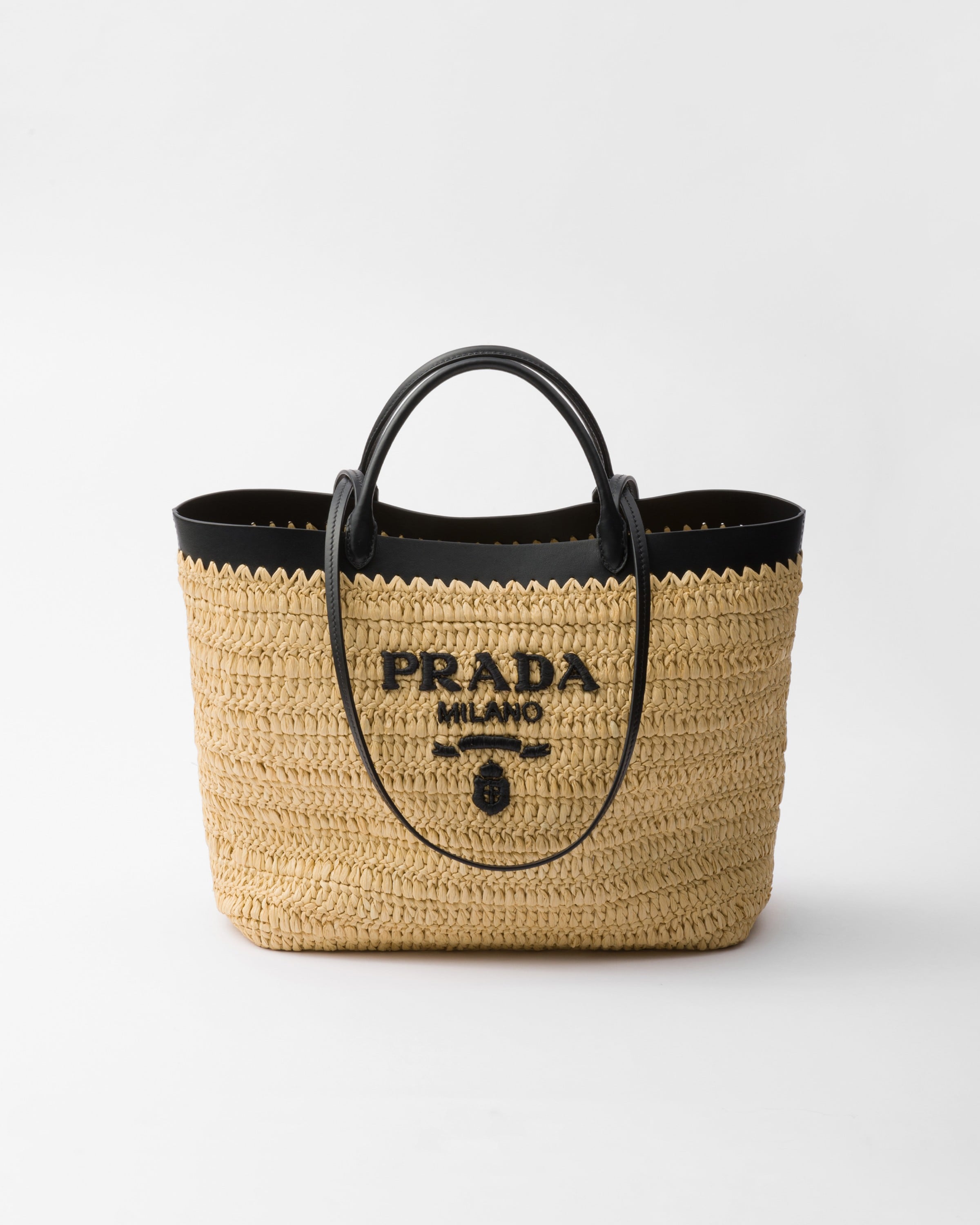 Сумка-тоут среднего размера из вязки и кожи Prada, белый
Сумка-тоут среднего размера из вязки и кожи Prada, белый