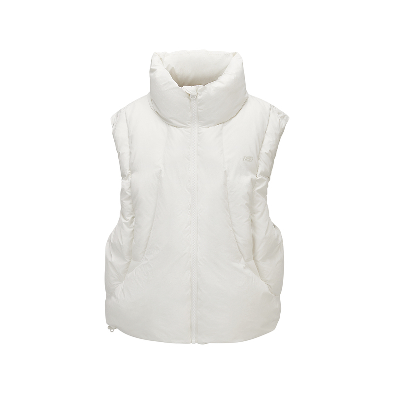 Skechers Женская пуховая безрукавка, Marshmallow White-0074 
Skechers Женская пуховая безрукавка, Marshmallow White-0074