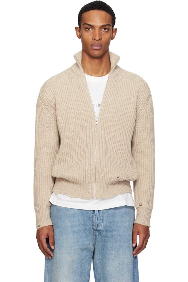 Рельефный вязаный свитер Mm6 Maison Margiela, бежевый
Рельефный вязаный свитер Mm6 Maison Margiela, бежевый