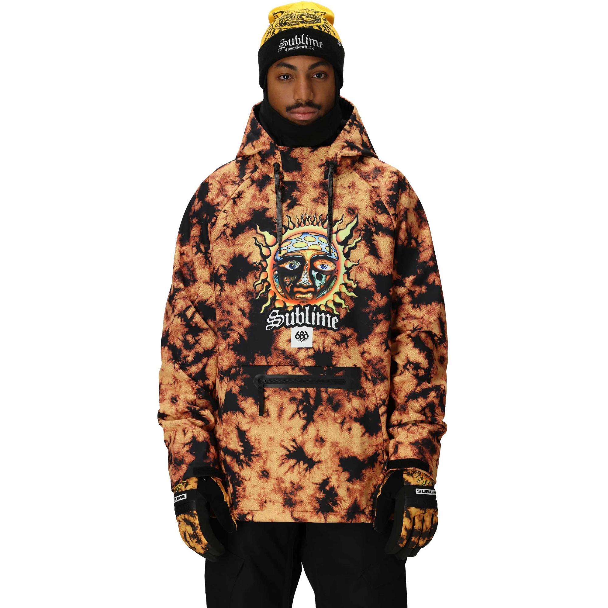 Мужская водонепроницаемая толстовка с капюшоном 686, Sublime Orange Tie Dye
Мужская водонепроницаемая толстовка с капюшоном 686, Sublime Orange Tie Dye