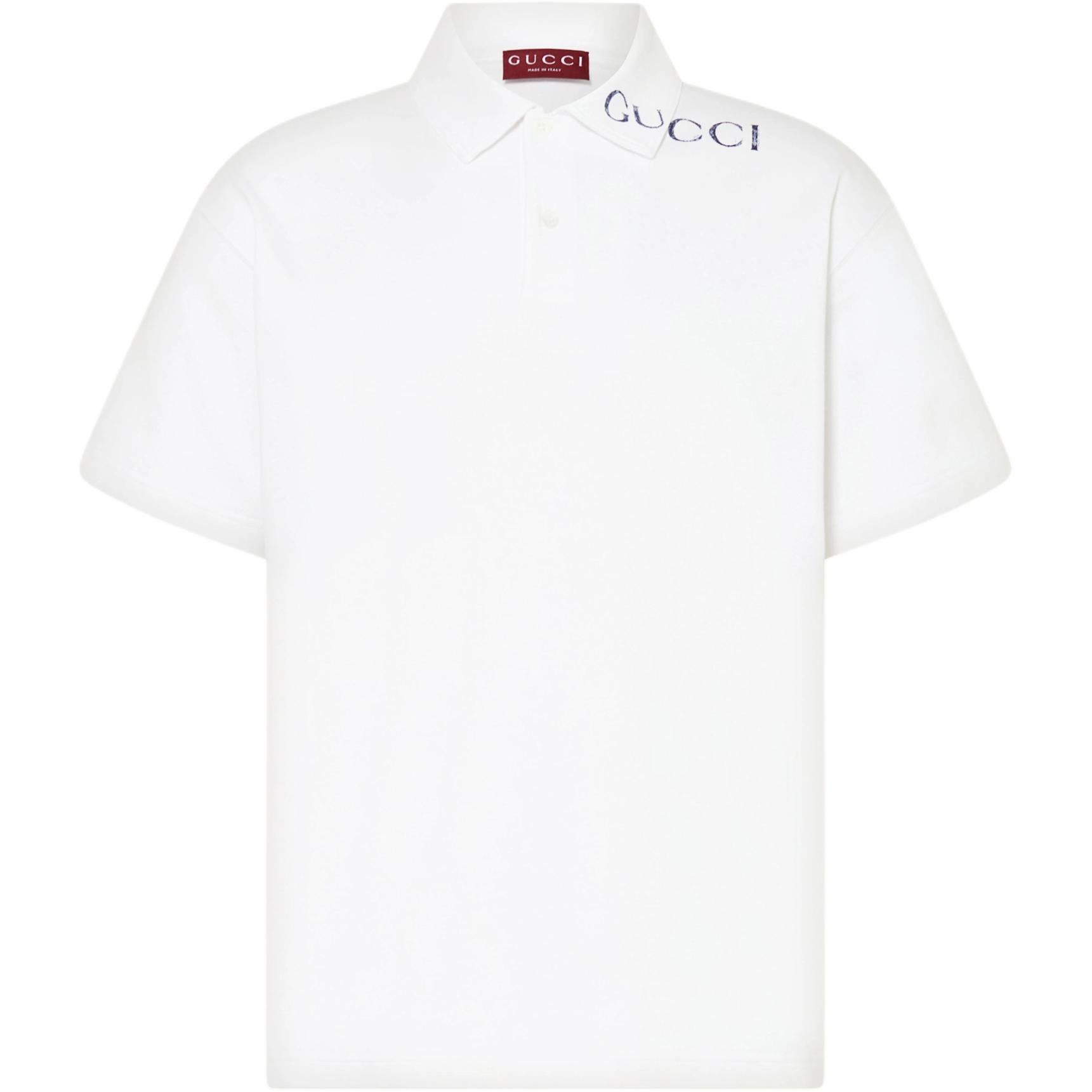 Печатная короткая поло GUCCI, белый
Печатная короткая поло GUCCI, белый