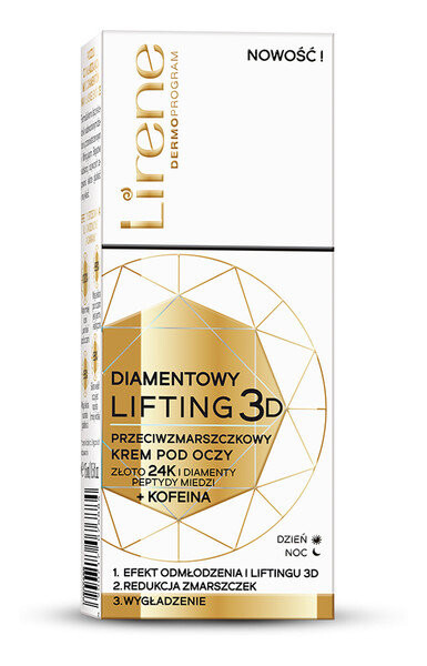 Lirene, Diamond 3D Lifting, крем для глаз против морщин, 15 мл
Lirene, Diamond 3D Lifting, крем для глаз против морщин, 15 мл