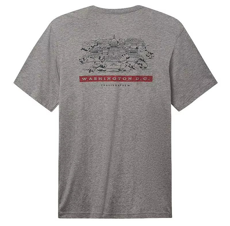 Мужская футболка для гольфа с графическим рисунком TravisMathew Sponficient Trip VA State, цвет Heather Medium Grey
Мужская футболка для гольфа с графическим рисунком TravisMathew Sponficient Trip VA State, цвет Heather Medium Grey