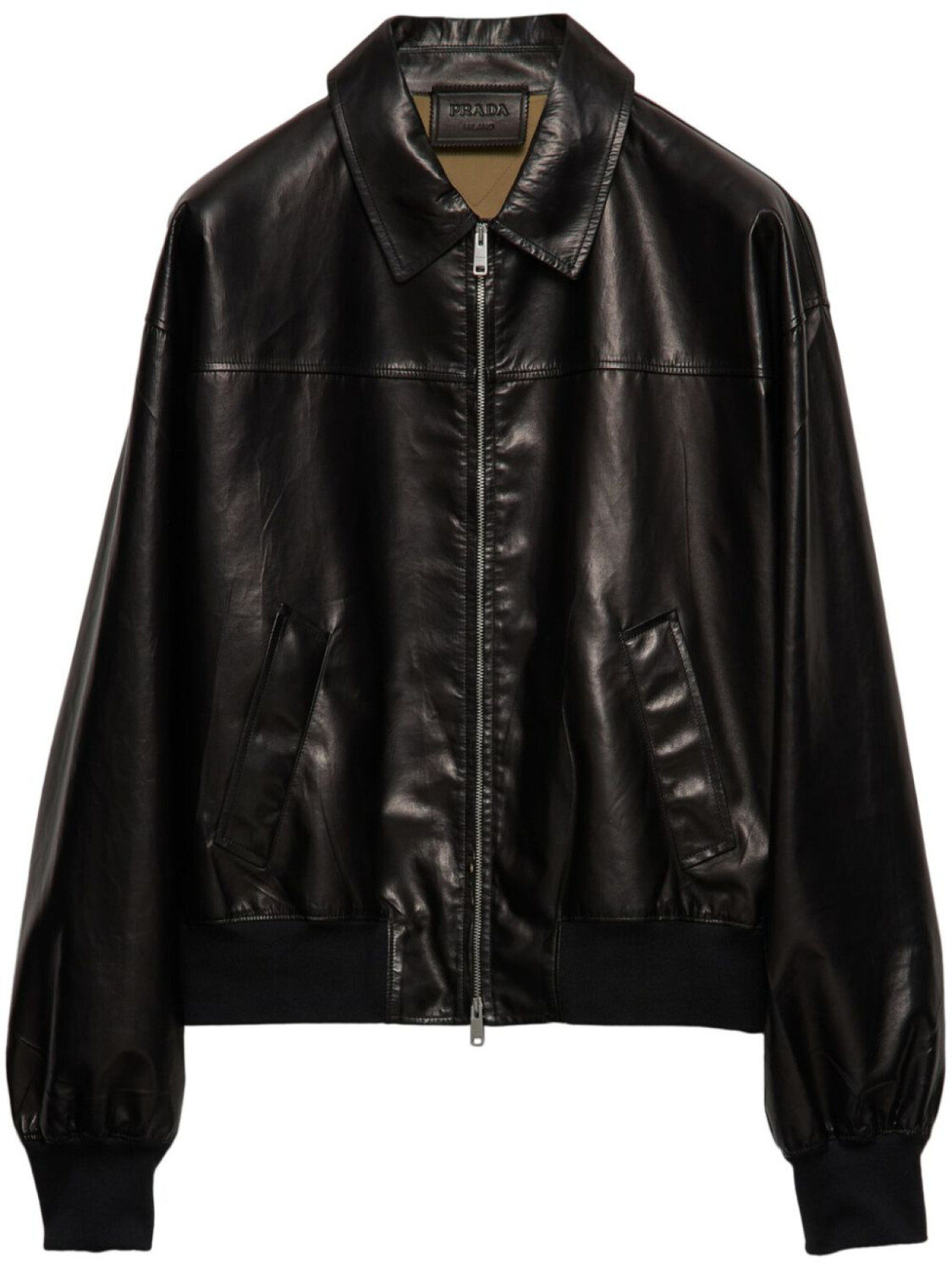 Prada кожаный бомбер, черный
Prada кожаный бомбер, черный