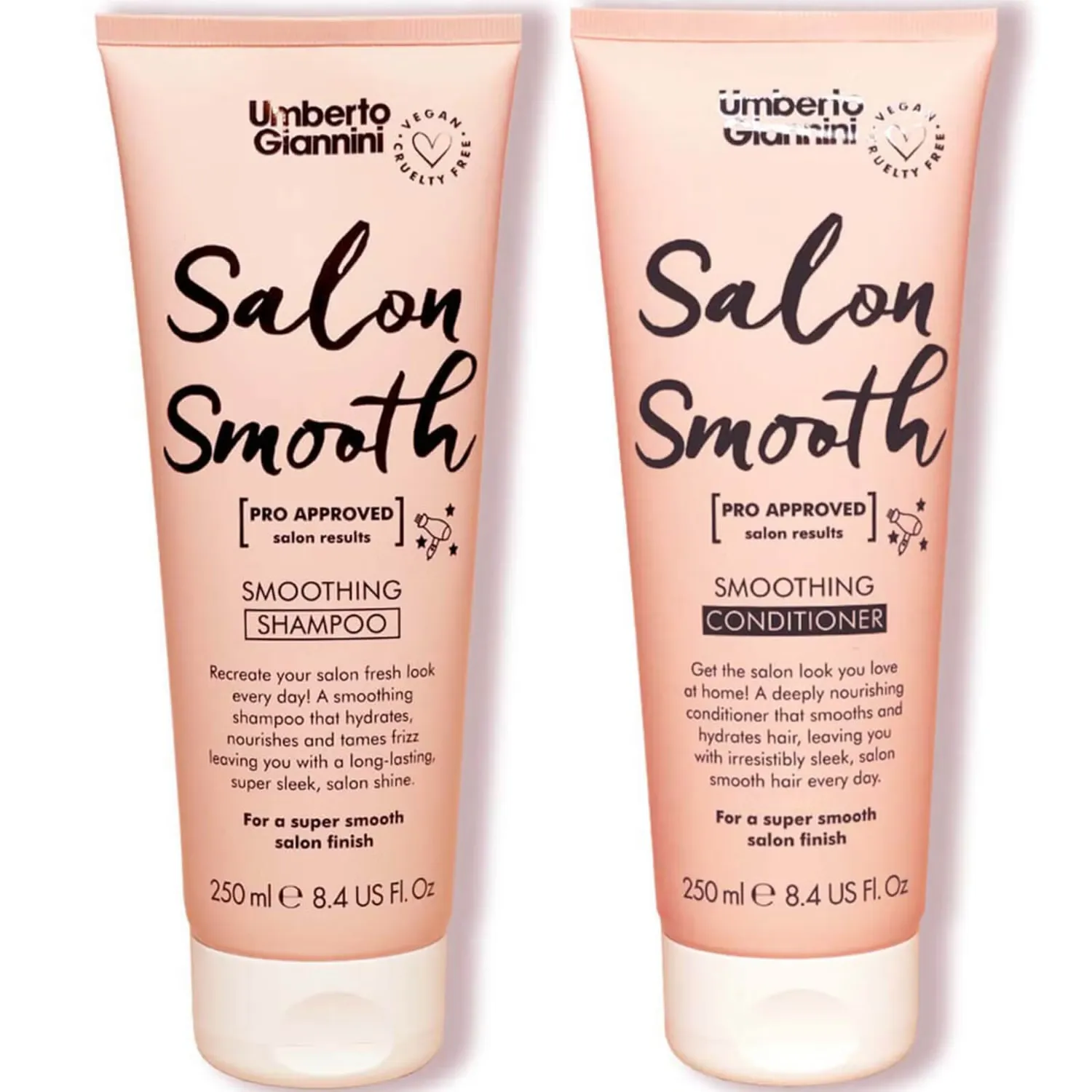 Salon Smooth Шампунь и Кондиционер Дуэт Umberto Giannini
Salon Smooth Шампунь и Кондиционер Дуэт Umberto Giannini