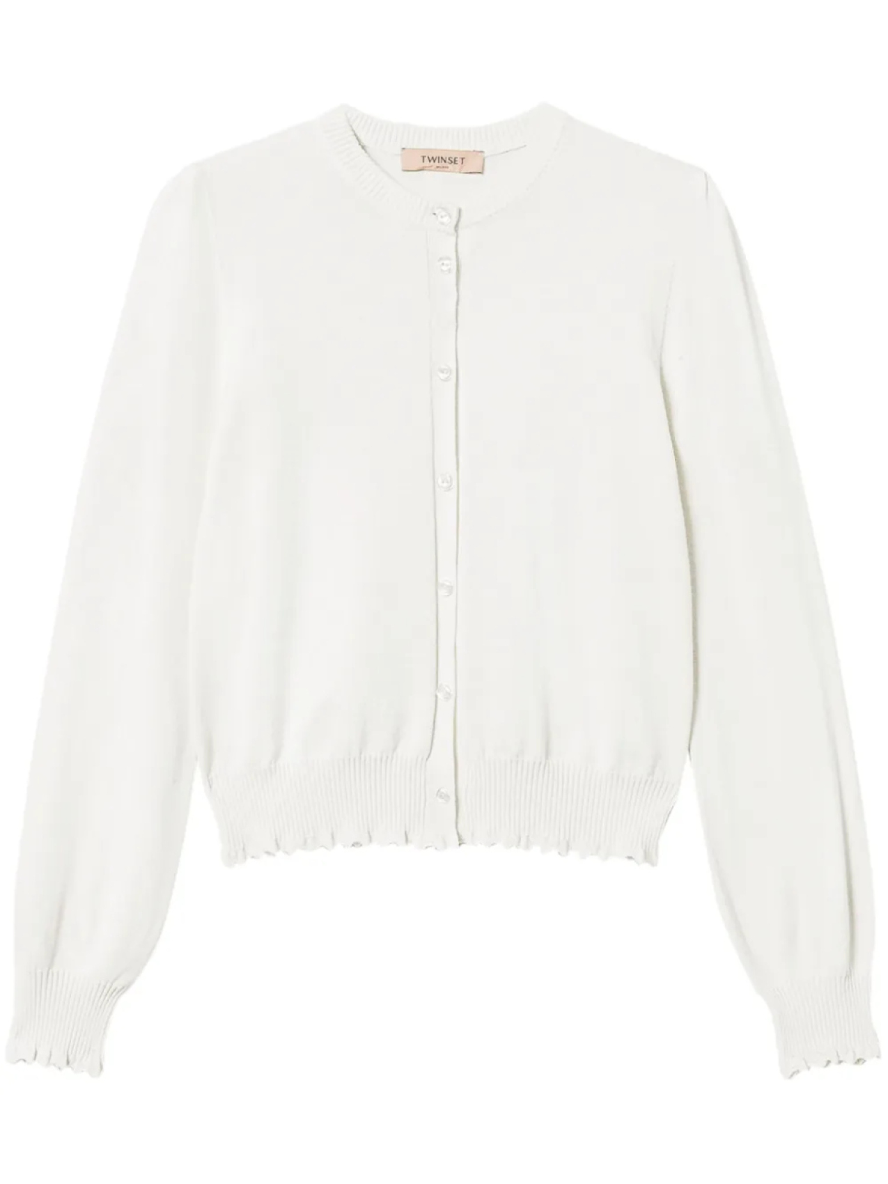 Кардиган TWINSET с фестончатой отделкой, белый
Кардиган TWINSET с фестончатой отделкой, белый