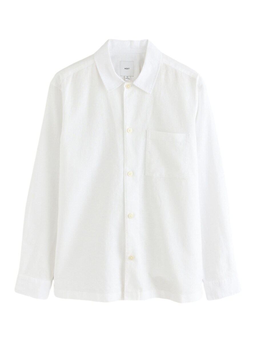 Рубашка обычного кроя на пуговицах Next, белый
Рубашка обычного кроя на пуговицах Next, белый