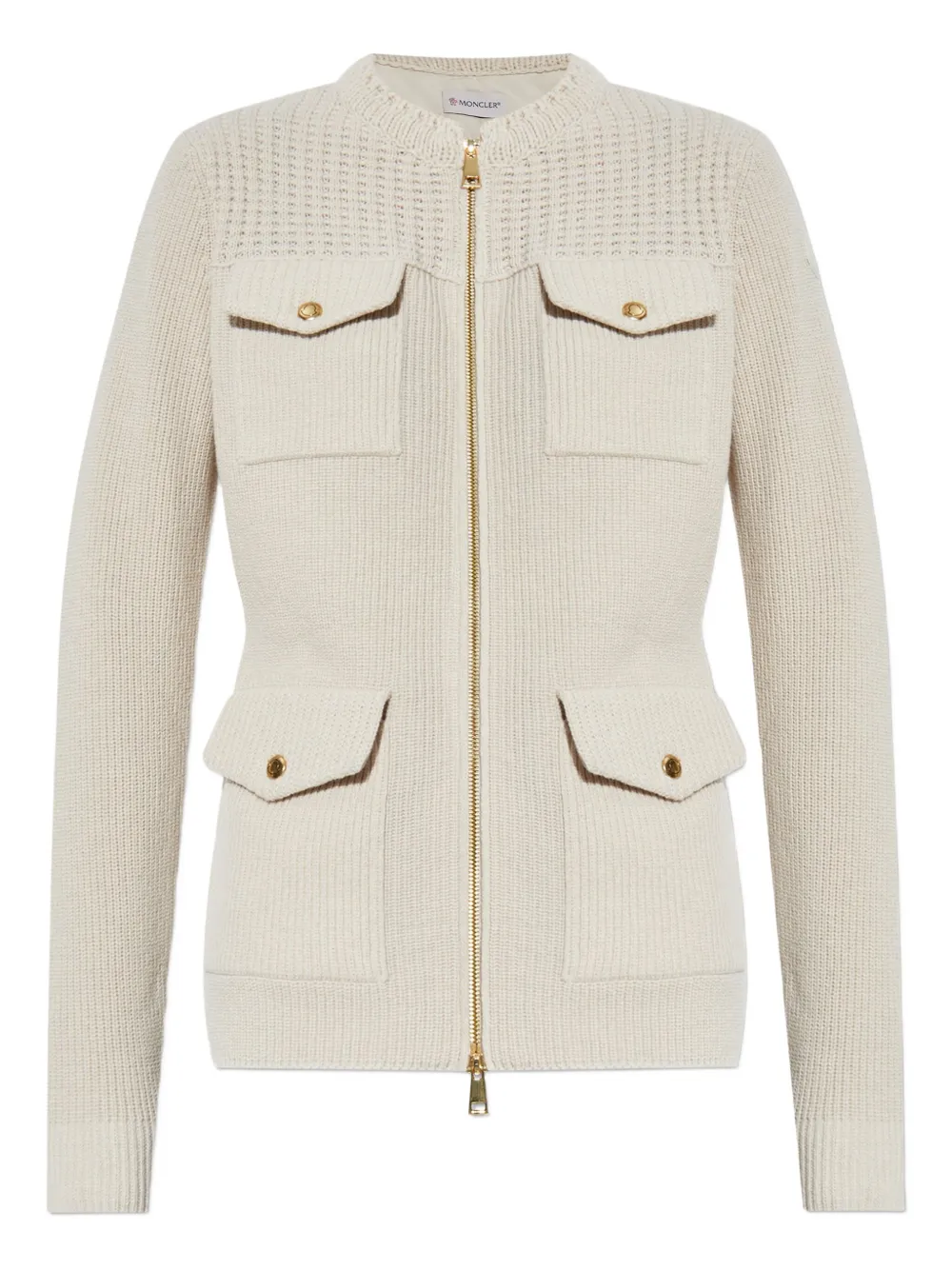 Кардиган с ребристыми карманами MONCLER, нейтральный
Кардиган с ребристыми карманами MONCLER, нейтральный