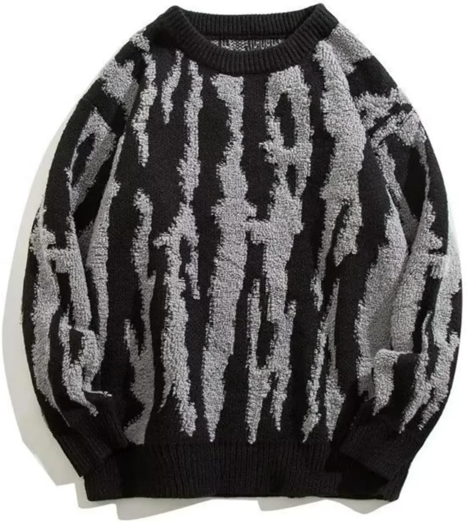 Свитер для мужчин Chunky с неровными полосками SUGEBETA
Свитер для мужчин Chunky с неровными полосками SUGEBETA