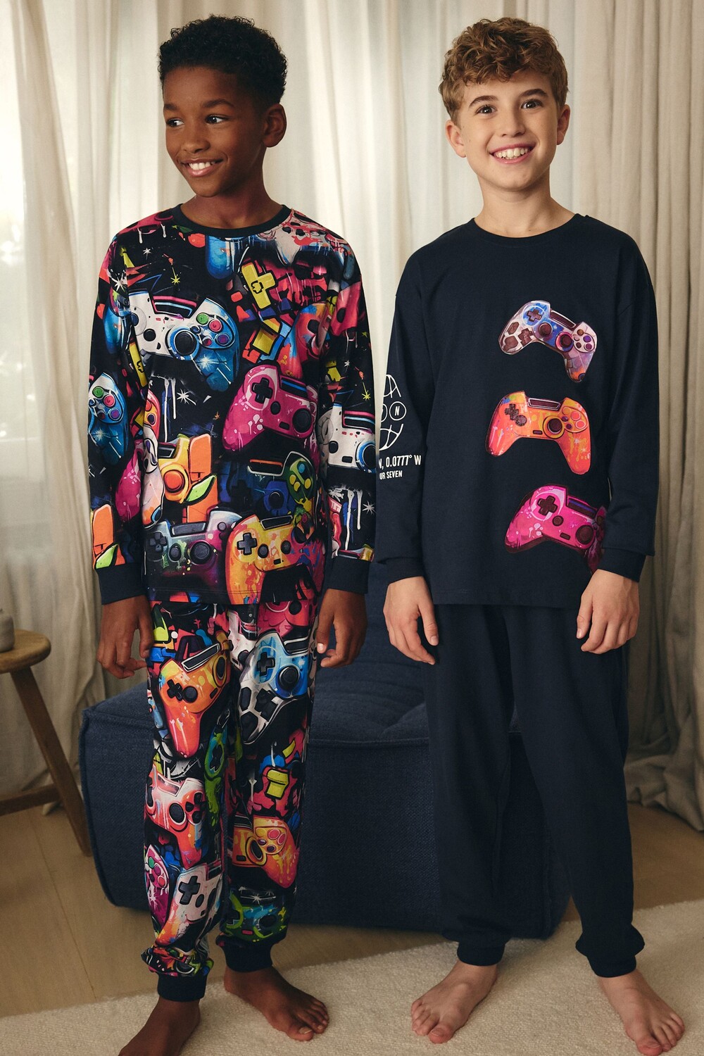 Пижама с длинными рукавами из 100% хлопка, 2 шт в упаковке Next, мультиколор