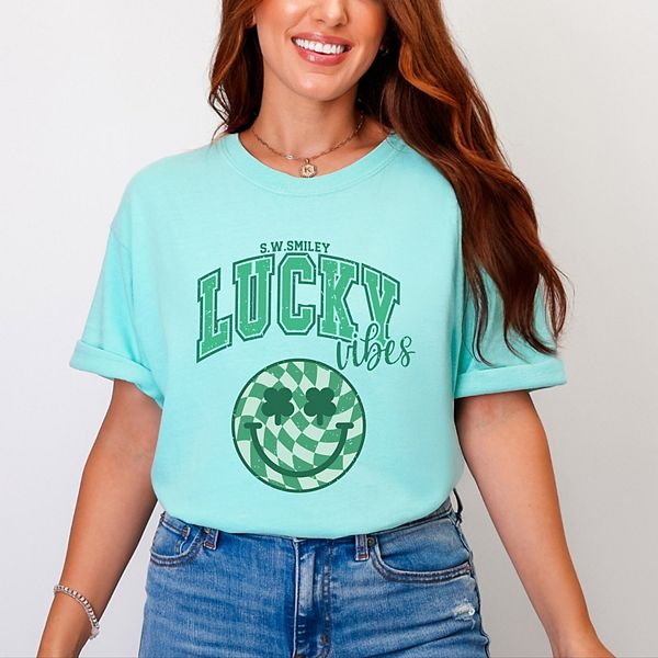 SWSmiley lucky vibes smiley - футболка с принтом для женщин, окрашенная в стиле garment dyed Simply Sage Market, Chalky Mint, Зеленый, SWSmiley lucky vibes smiley - футболка с принтом для женщин, окрашенная в стиле garment dyed Simply Sage Market, Chalky
SWSmiley lucky vibes smiley - футболка с принтом для женщин, окрашенная в стиле garment dyed Simply Sage Market, Chalky Mint, Зеленый, SWSmiley lucky vibes smiley - футболка с принтом для женщин, окрашенная в стиле garment dyed Simply Sage Market, Chalky