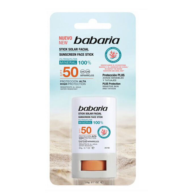 Солнцезащитный стик для лица Babaria SPF50
Солнцезащитный стик для лица Babaria SPF50