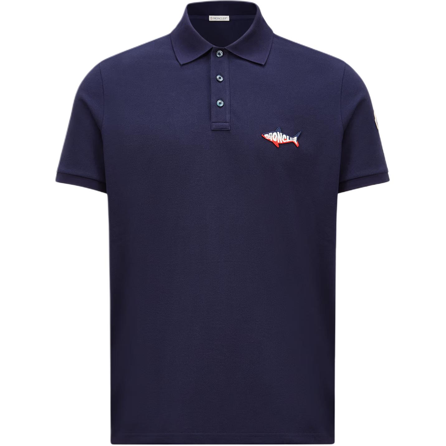 Поло Shark Patch Piquet Moncler, синий
Поло Shark Patch Piquet Moncler, синий
