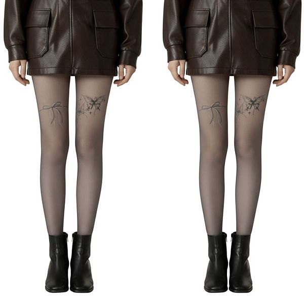 Женские полупрозрачные колготки с бантом и принтом бабочки на бедре Anna-Kaci
Женские полупрозрачные колготки с бантом и принтом бабочки на бедре Anna-Kaci