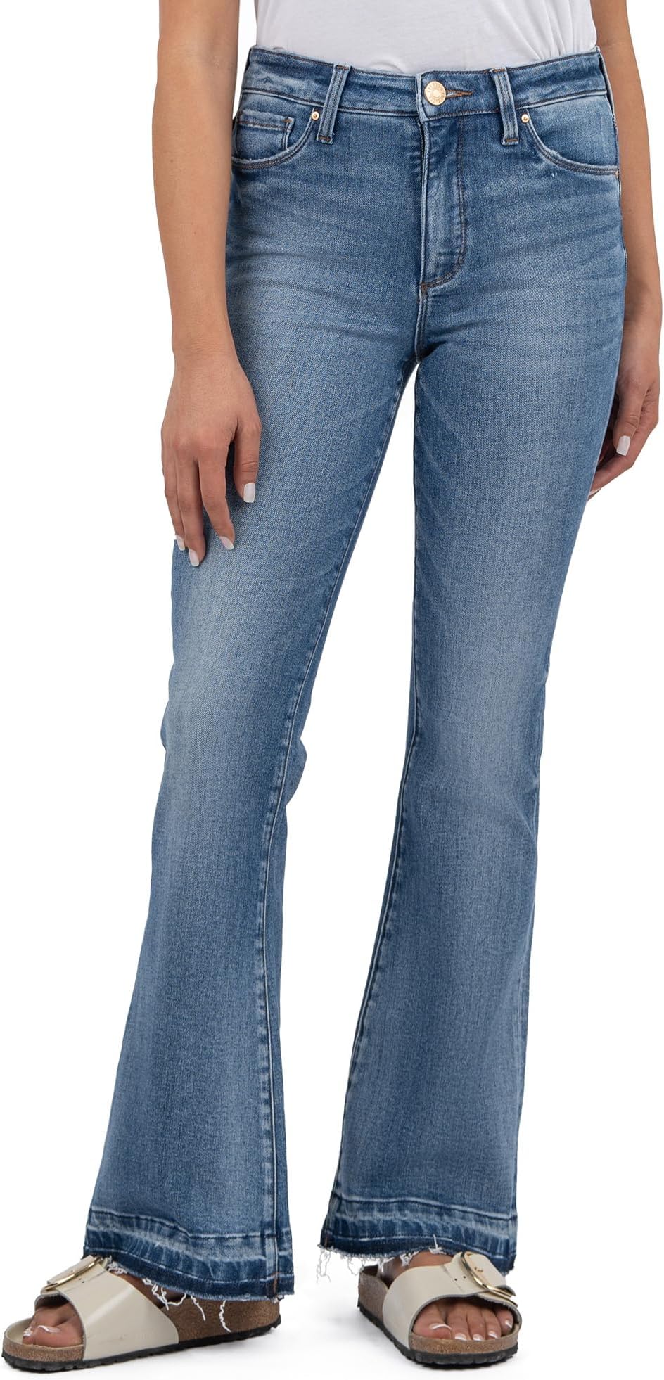 Джинсы KUT from the Kloth Stella High Rise Fab Ab Flare Released Hem, Honor with Medium Base Wash
Джинсы KUT from the Kloth Stella High Rise Fab Ab Flare Released Hem, Honor with Medium Base Wash