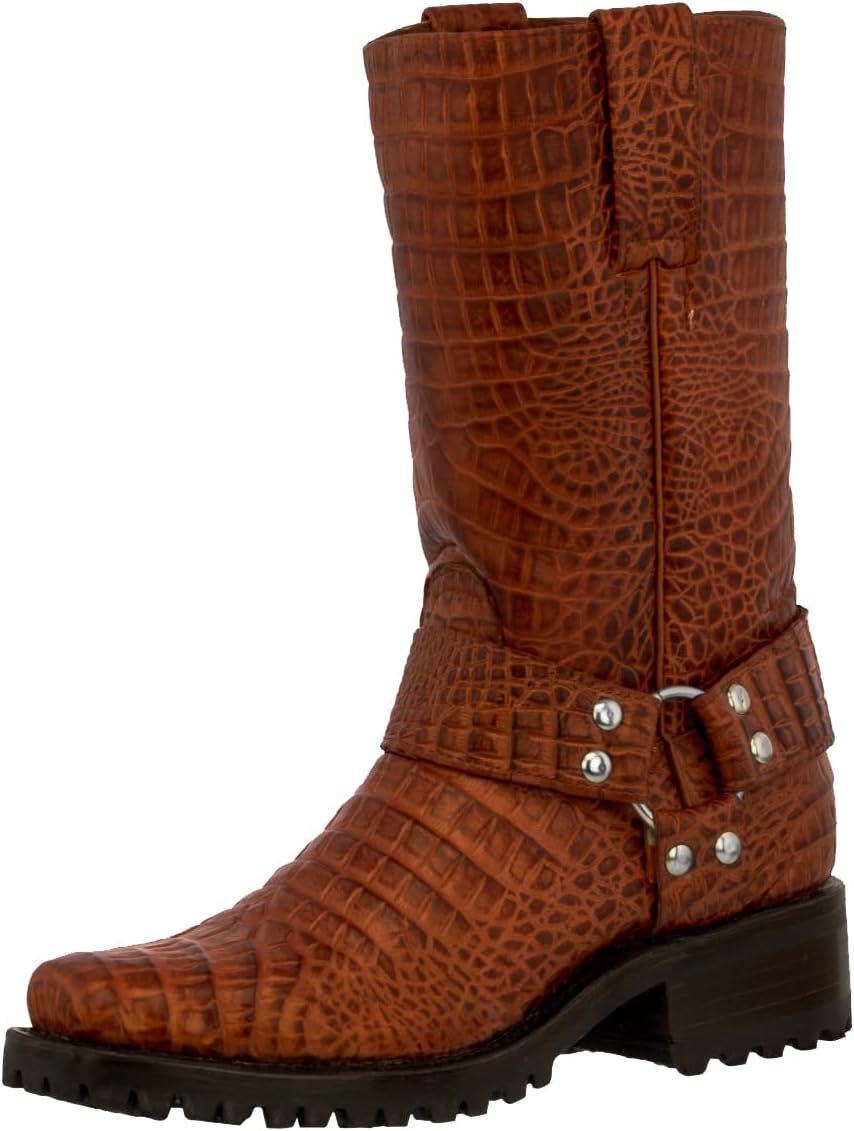 Мужские байкерские ботинки Cowboy из коньячной кожи с принтом под кожу крокодила и квадратным носком Cowboy Professional, Cognac
Мужские байкерские ботинки Cowboy из коньячной кожи с принтом под кожу крокодила и квадратным носком Cowboy Professional, Cognac