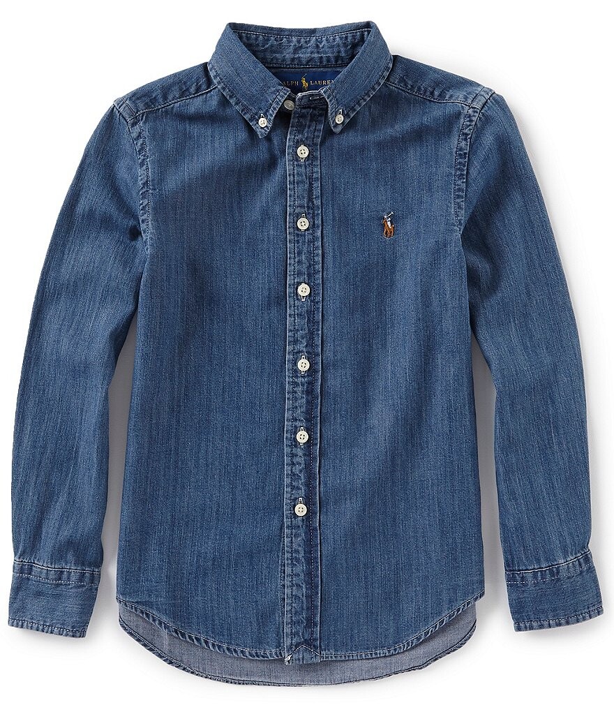 Джинсовая спортивная рубашка с длинными рукавами Polo Ralph Lauren Big Boys 8–20, синий
Джинсовая спортивная рубашка с длинными рукавами Polo Ralph Lauren Big Boys 8–20, синий